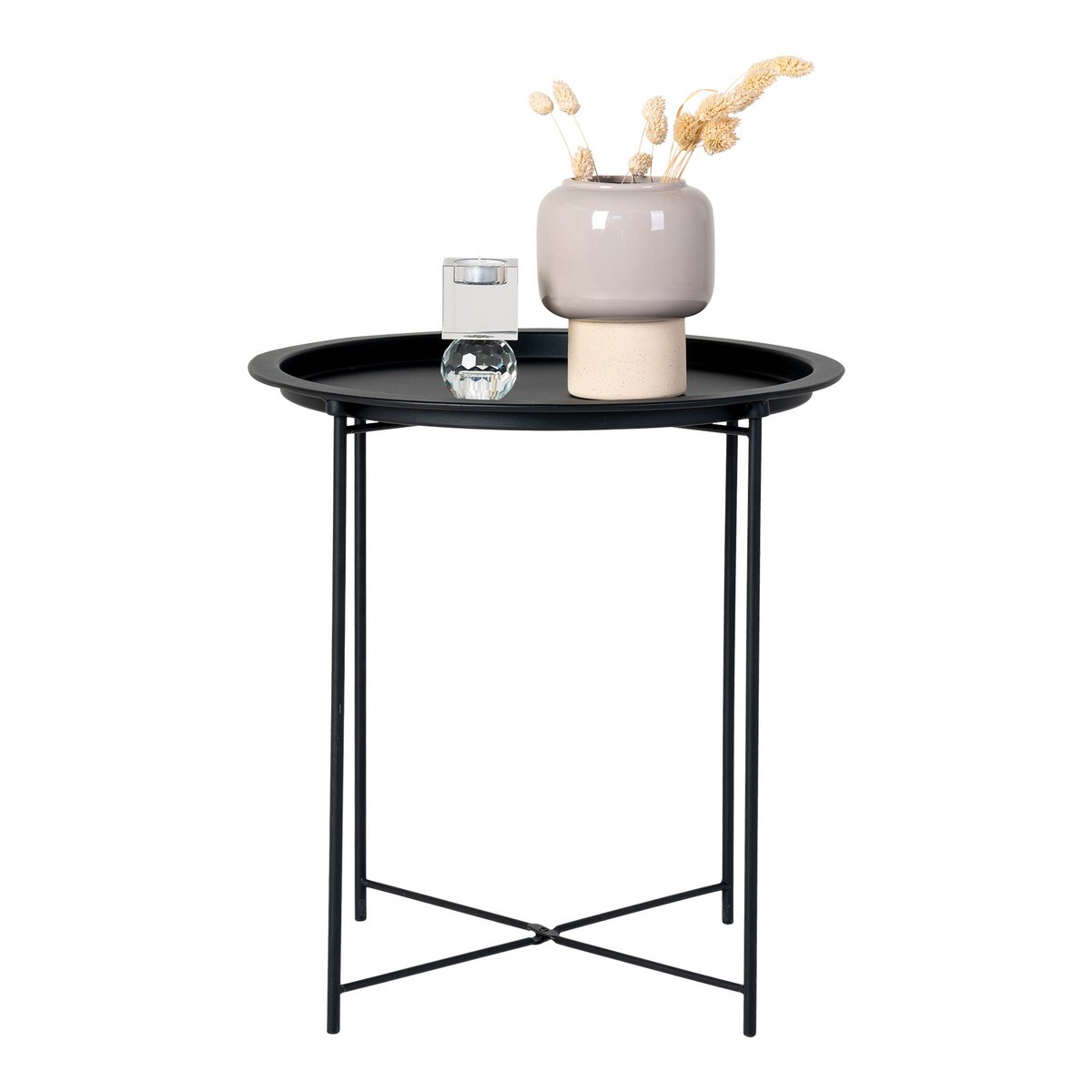 Bastia Bijzettafel - Zwart - Ø47x50 cm 2 Bastia Bijzettafel - Zwart - Ø47x50 cm