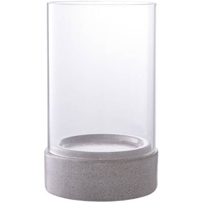 Hurricane - grijs - keramisch/glas - 16x16x25,5 cm - House Nordic