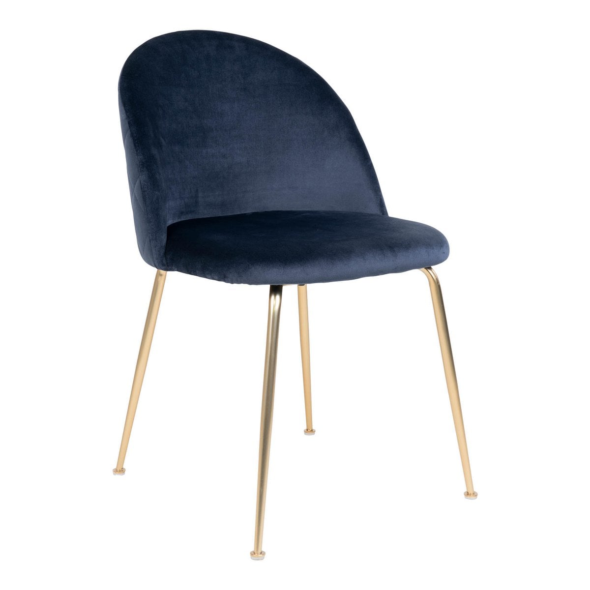 Geneve Eetkamerstoel - blauw met gouden poten - Set van 2 6 Geneve Eetkamerstoel - blauw met gouden poten - Set van 2