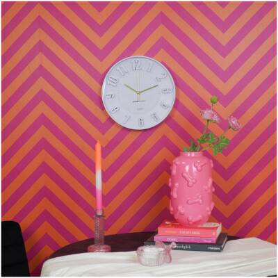 Wandklok - Lilac - 30x30x4cm