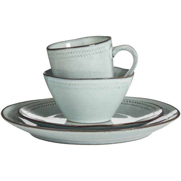 Keuken 17 Racco Serviesset 4 Persoons - Grijs - Mica Decorations