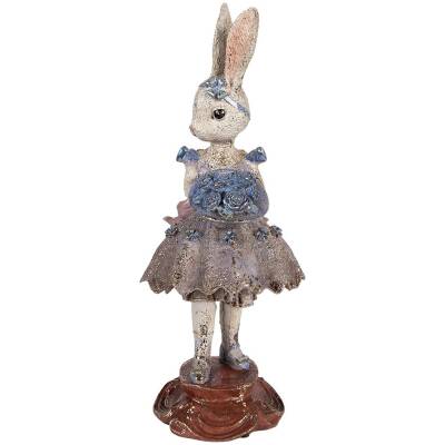 Decoratie Konijn - beige kunststof - 15x14x35 cm - Clayre & Eef