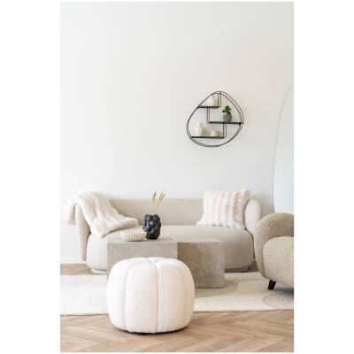 Galena Plaid - kunstbont - wit - 130x180cm