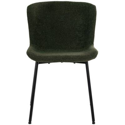 Maceda Eetkamerstoel - Donkergroen Bouclé - Set van 2