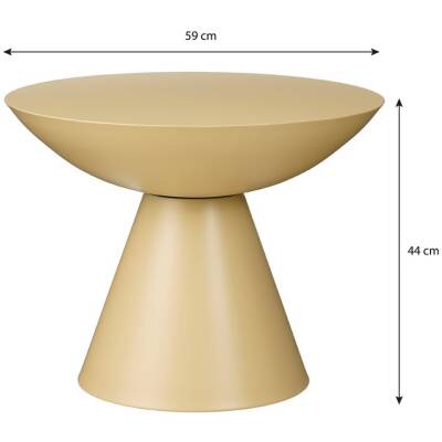 Bijzettafel Celise - Beige - ijzer - 44 cm Hoog - Mica Decorations