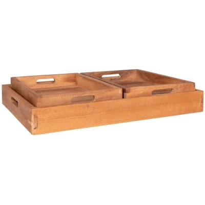 House Nordic - Faro Dienblad - Teak - Set van 3