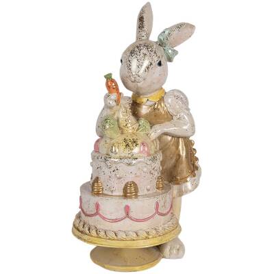 Konijn met taart - 20x15x36 cm - Clayre & Eef