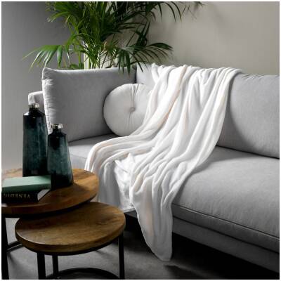 Dutch Decor HARVEY Plaid Snow white - 150x200cm