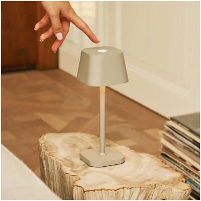 Ava Shadow Grey – oplaadbare tafellamp – dimbaar – tot 120 uur