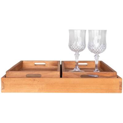 House Nordic - Faro Dienblad - Teak - Set van 3