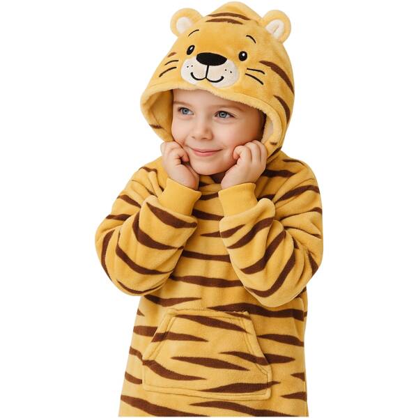 Textino - Tijger - Hoodie Plaid kind