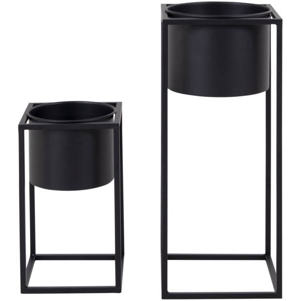 Marla Bloempotten - Zwart - Set van 2 - House Nordic
