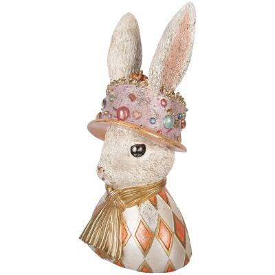 Decoratie buste konijn - beige - 26x26x50 cm - Clayre & Eef