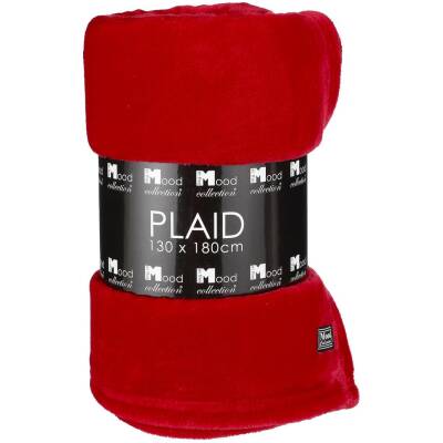 Plaid Famke - Rood - L180xB130cm - Mica Decorations