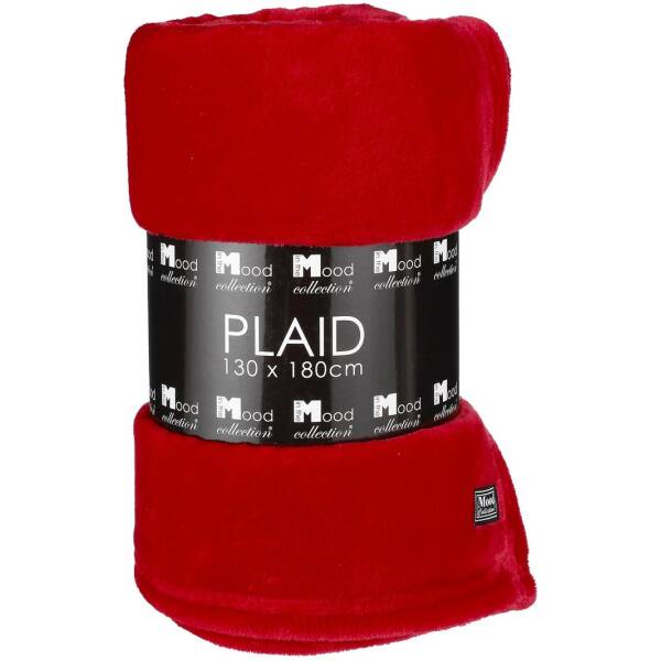 Woondecoratie 6 Plaid Famke - Rood - L180xB130cm - Mica Decorations