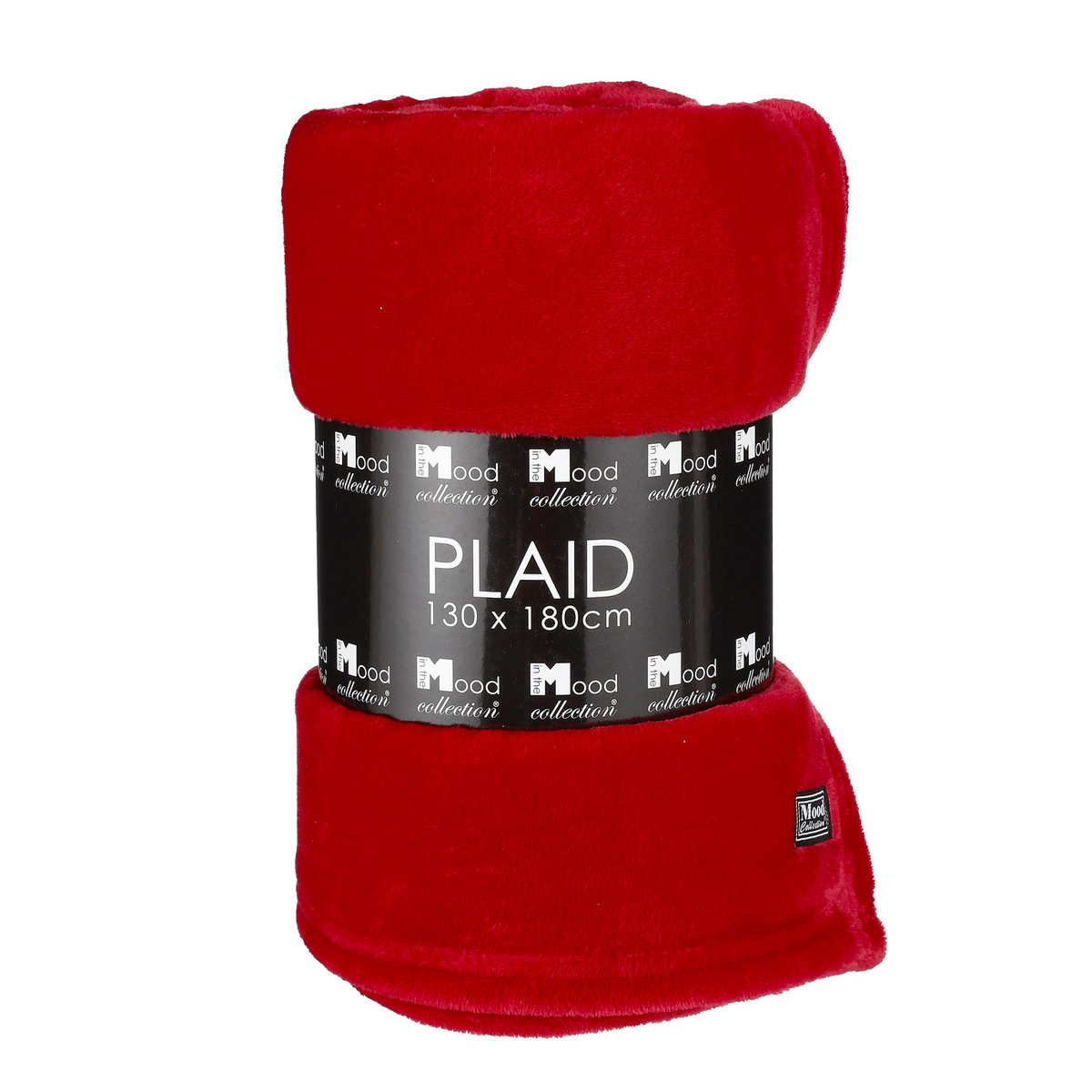 Plaid Famke - Rood - L180xB130cm - Mica Decorations 1 Plaid Famke - Rood - L180xB130cm - Mica Decorations