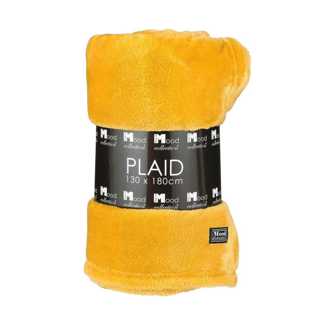 Plaid Famke - Geel - L180xB130cm - Mica Decorations 1 Plaid Famke - Geel - L180xB130cm - Mica Decorations