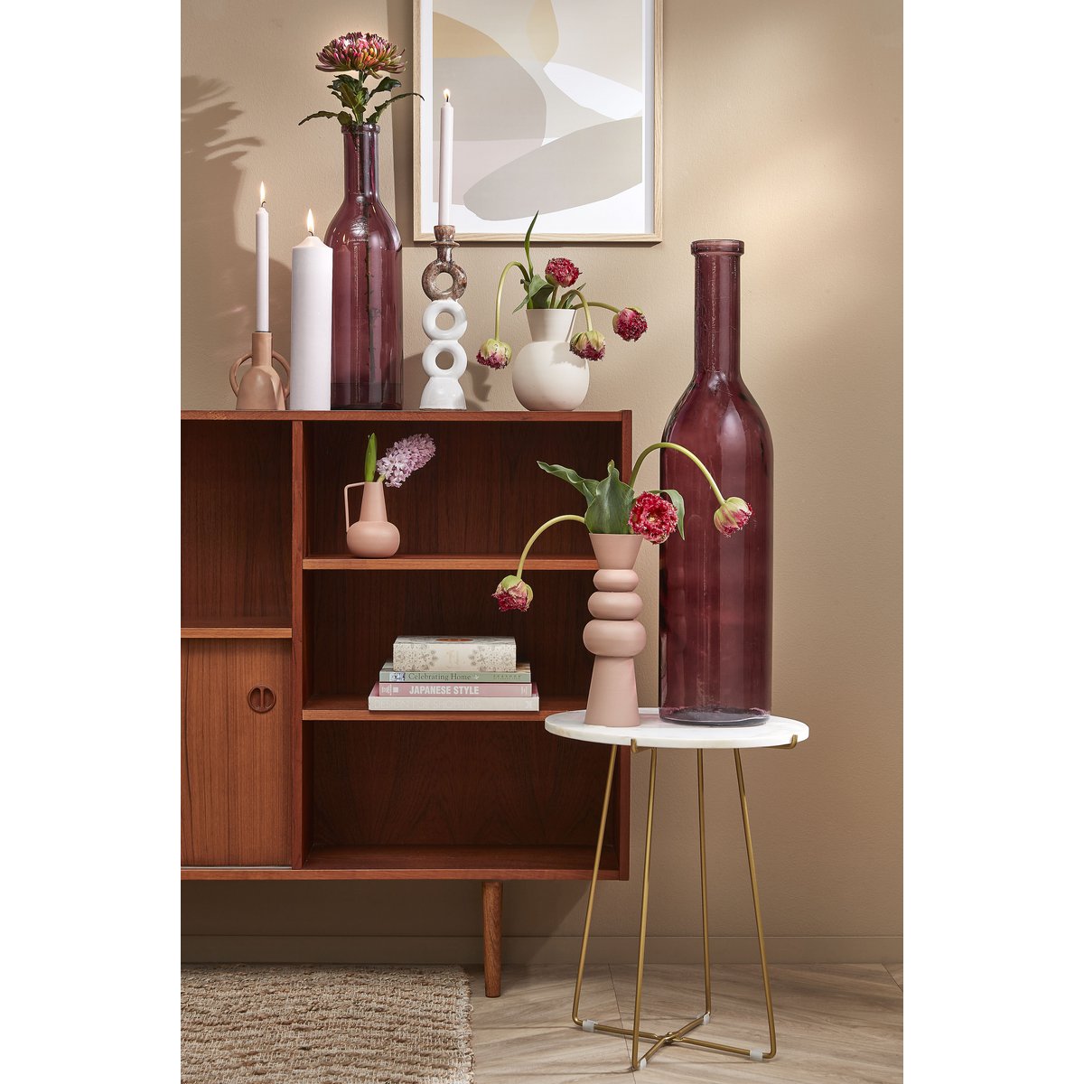 Mica Decorations - Rioja flesvaas bordeaux – D18 × H75 cm 4 Mica Decorations - Rioja flesvaas bordeaux – D18 × H75 cm - Afbeelding 4