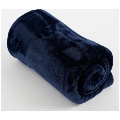 Plaid Famke - Donkerblauw - L180xB130cm - Mica Decorations