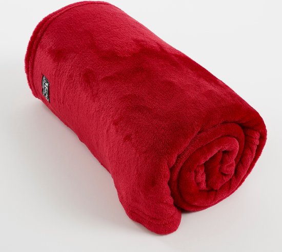 Plaid Famke - Rood - L180xB130cm - Mica Decorations 3 Plaid Famke - Rood - L180xB130cm - Mica Decorations