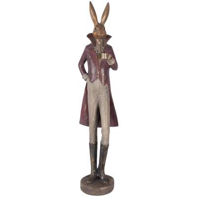Decoratie Konijn - Goudkleurig Kunststof - 16x14x75 cm - Clayre and Eef