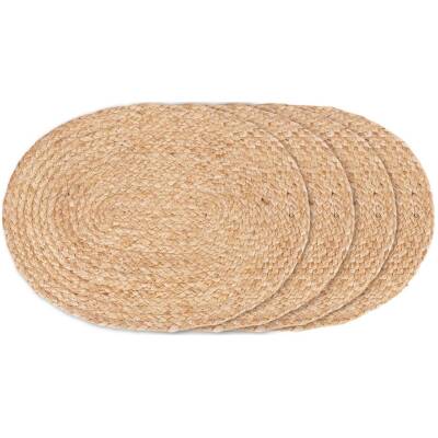Bombay Placemat - Natuurlijk - Jute - Set van 4 - 35x45cm