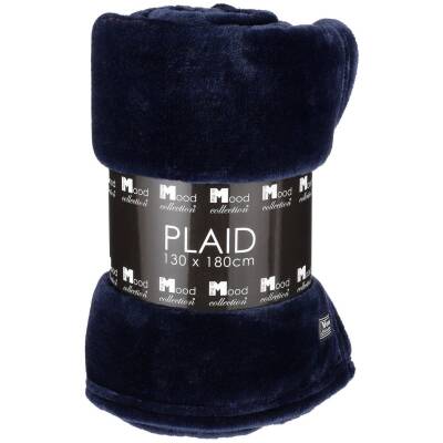 Plaid Famke - Donkerblauw - L180xB130cm - Mica Decorations