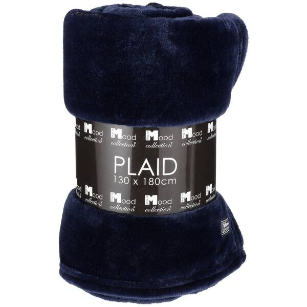 Plaid Famke - Donkerblauw - L180xB130cm - Mica Decorations