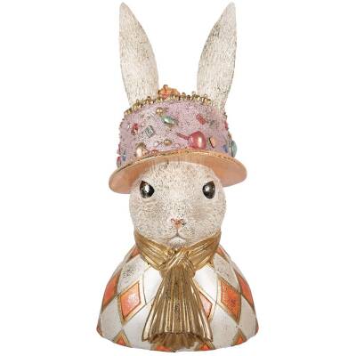 Decoratie buste konijn - beige - 26x26x50 cm - Clayre & Eef