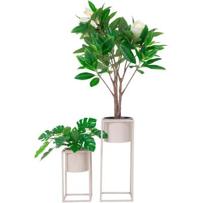 Marla Bloempotten - Beige/Grijs - Set van 2 - House Nordic