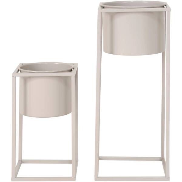 Marla Bloempotten - Beige/Grijs - Set van 2 - House Nordic