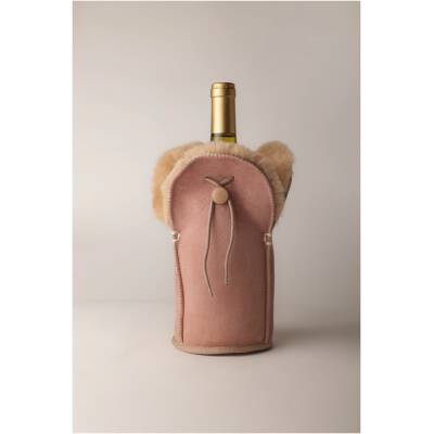 Kywie Champagnekoeler - nude onyx suede