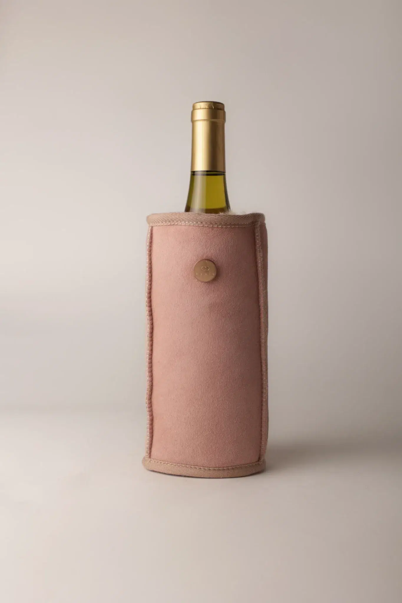 Kywie wijnkoeler - nude onyx suede