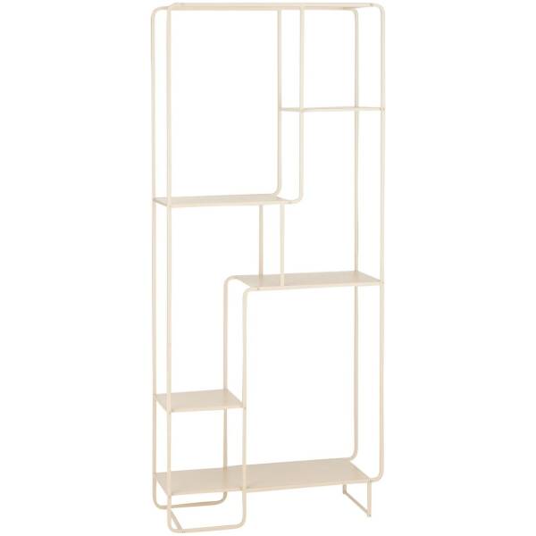 Jules Open kast – Metaal – L76 x B30 x H178 cm – Lichtbruin