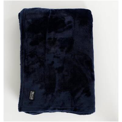 Plaid Famke - Donkerblauw - L180xB130cm - Mica Decorations