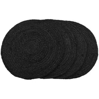 Bombay Placemat - Donkergrijs - Jute - Set van 4