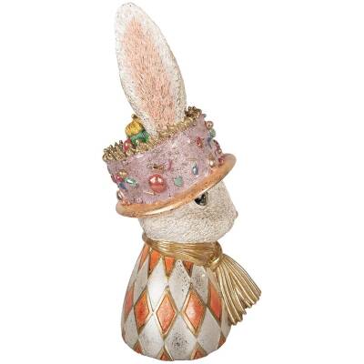 Decoratie buste konijn - beige - 26x26x50 cm - Clayre & Eef