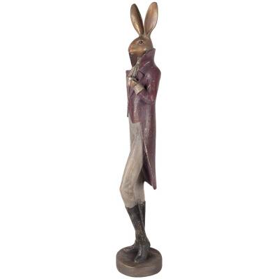 Decoratie Konijn - Goudkleurig Kunststof - 16x14x75 cm - Clayre and Eef