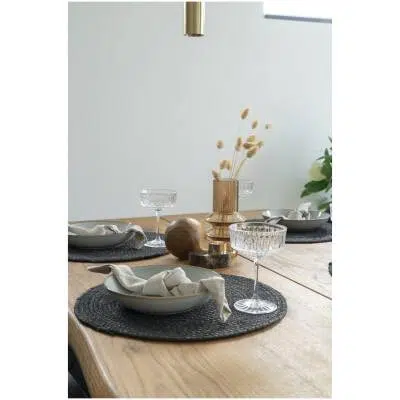 Bombay Placemat - Donkergrijs - Jute - Set van 4