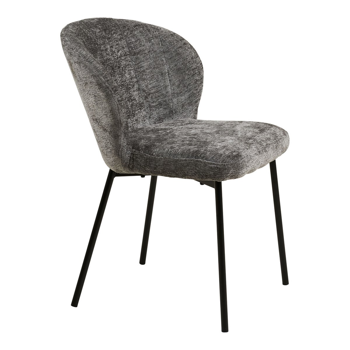 Roanne eetkamerstoel grijs – zwarte poten - set van 2 - House Nordic 3 Roanne eetkamerstoel grijs – zwarte poten - set van 2 - House Nordic