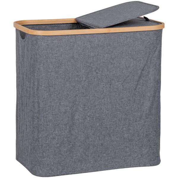 House Nordic - Noto Wasmand - Donkergrijs - 54x33x54 cm