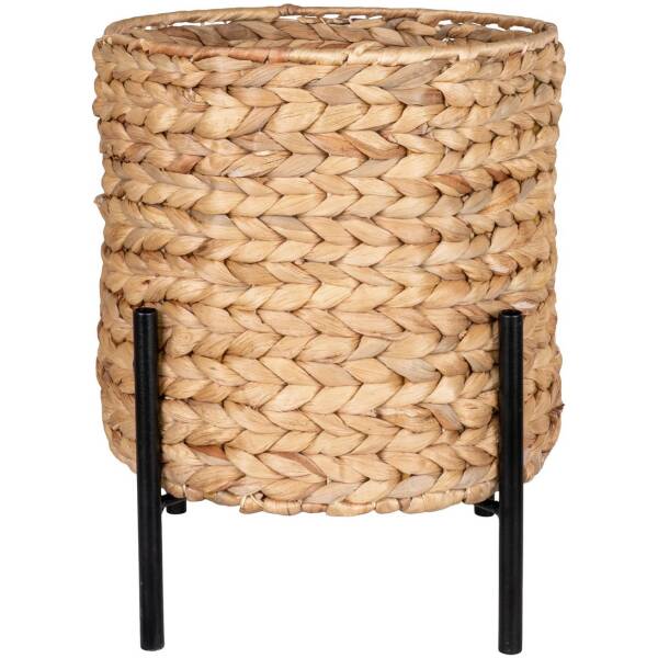 Antas Plantenbak - Natuurlijk/zwart - 23,5x23,5x29cm - House Nordic
