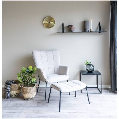 House Nordic - Plaid - zijruit zwart/beige - 130x180cm