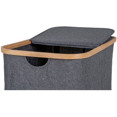 House Nordic - Noto Wasmand - Donkergrijs - 54x33x54 cm