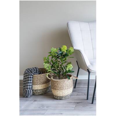 House Nordic - Plaid - zijruit zwart/beige - 130x180cm