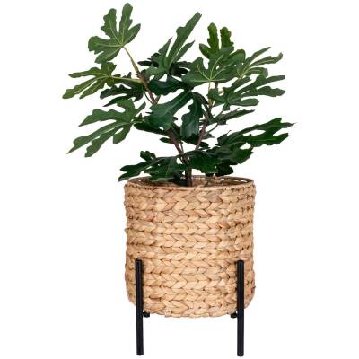 Antas Plantenbak - Natuurlijk/zwart - 23,5x23,5x29cm - House Nordic