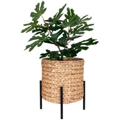 Antas Plantenbak - Natuurlijk/zwart - 23,5x23,5x29cm - House Nordic