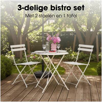 Mica Decorations - bistroset Laurence - Wit - set van 3