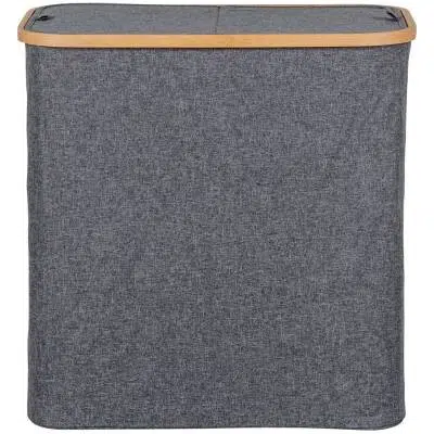 House Nordic - Noto Wasmand - Donkergrijs - 54x33x54 cm