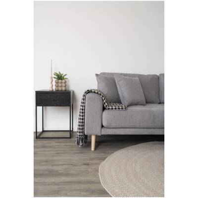 House Nordic - Plaid - zijruit zwart/beige - 130x180cm